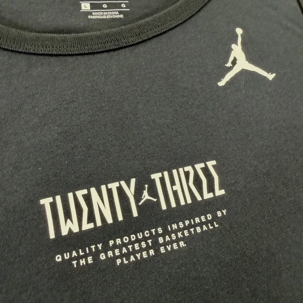 Jordan Twenty Three Tank Top Mens L Black Jumpman Graphic Basketball Nike 2019